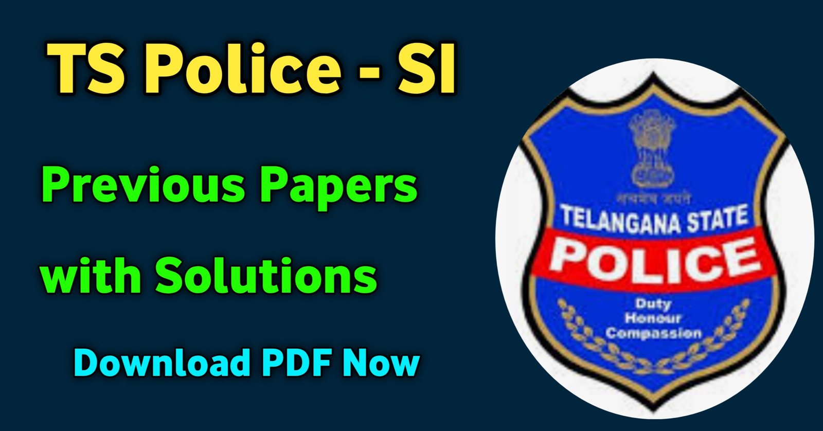 TS Police SI Papers with Solutions PDF