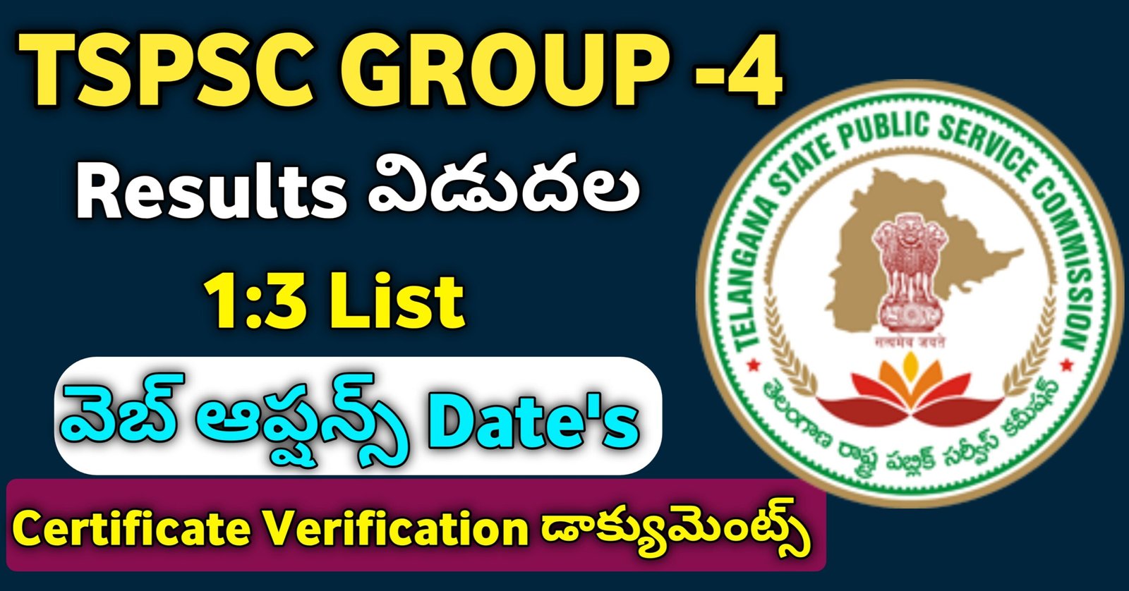 TSPSC GROUP 4 Results Out - Certificate Verification List, TSPSC Group 4 certificate verification list pdf Download, tspsc group 4 certificate verification documents 2024